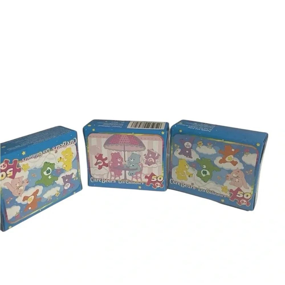 Care Bears 50 Pieces Retro Jigsaw Puzzle MEGA Brand 2006 Lot Of 3 RARE
